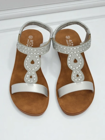 Royalfashion Sandalia di slep pa Dama ku zirkonnan Agaya
