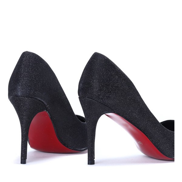 Czarne czółenka na szpilce Odetta - Obuwie