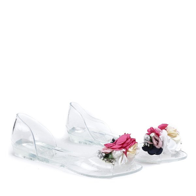 Transparentne meliski  z ozdobnymi kwiatkami Ruperta - Obuwie