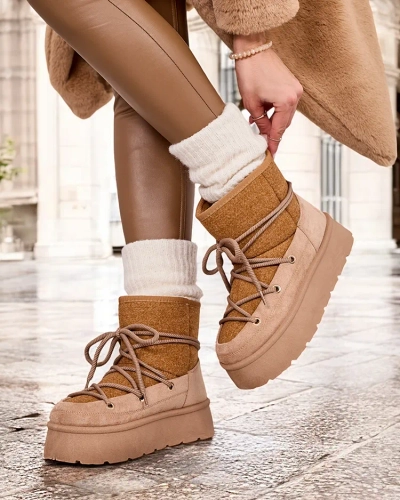 Royalfashion Cizme de zăpadă cu șiret Filori pentru femei