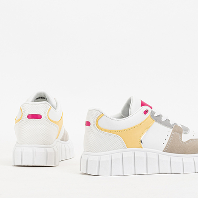 Pantofi sport dama Nortelo bej si alb - Incaltaminte