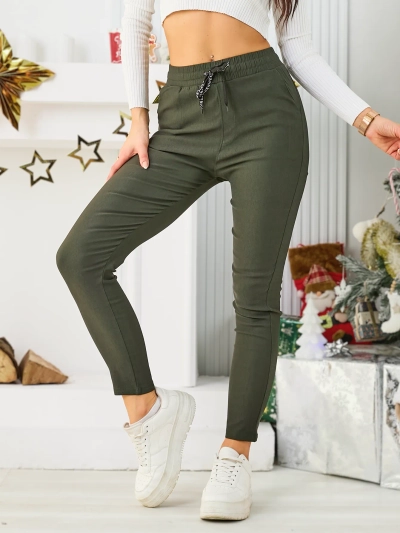 Royalfashion Pantaloni simpli din material pentru femei