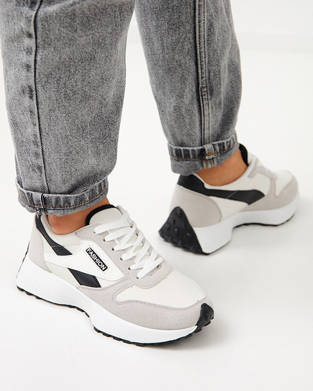 Pantofi sport de dama alb si gri de la Berinn - Incaltaminte