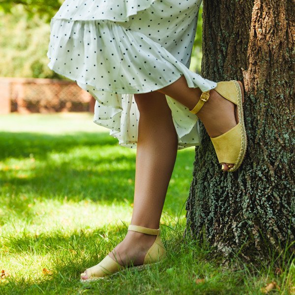 OUTLET Espadrile galbene cu croiala Royal - Pantofi