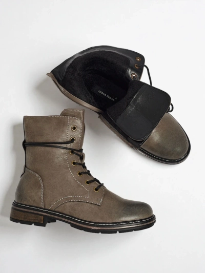 Botine de damă Ravonna din piele ecologică cu șireturi