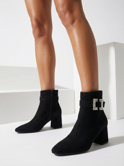 Royalfashion Cizme stiletto joase pentru femei negre Masemart