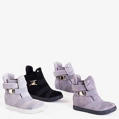 OUTLET Adidași gri pentru femei cu pană de interior Dinah - Încălțăminte