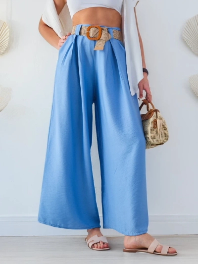 Pantaloni largi din viscoză pentru femei Royalfashion