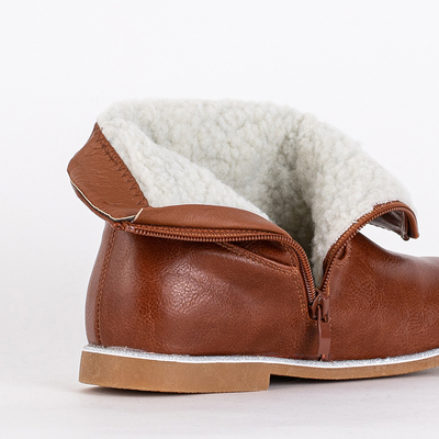 Cizme pentru fete Camel cu o căptușeală decorativă Nokami-Footwear