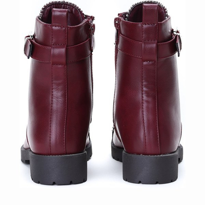 Bordowe workery Spencer - Obuwie