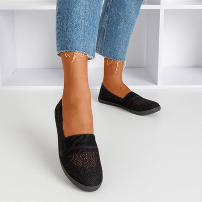 Ballerine dantelate negre Noremies - Încălțăminte