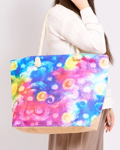 Royalfashion Geantă mare din material cu imprimeu