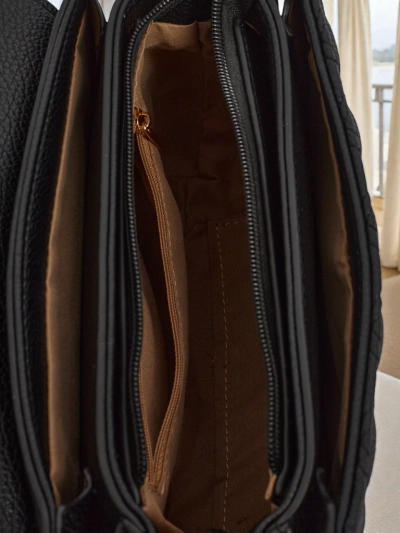 Geantă de Damă Luna Neagră din Piele Elegantă pentru Ziua de Zi