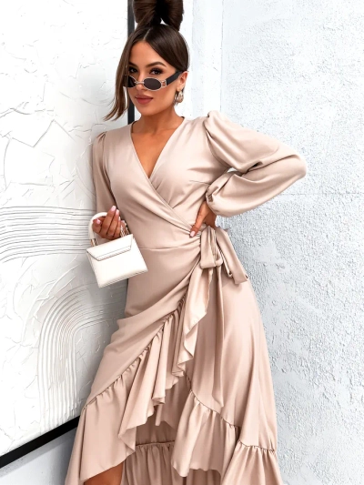 Rochie midi pentru femei Royalfashion cu volane