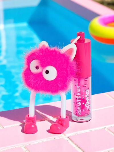 Luciu de buze pentru copii cu un monstrușor pufos Fuchsia