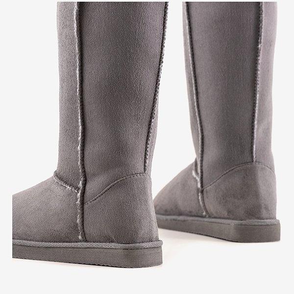 Cizme de zăpadă calde pentru femei în gri Shaea - Încălțăminte