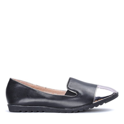 Czarne slip on z lakierowanym noskiem Jomelyn - Obuwie