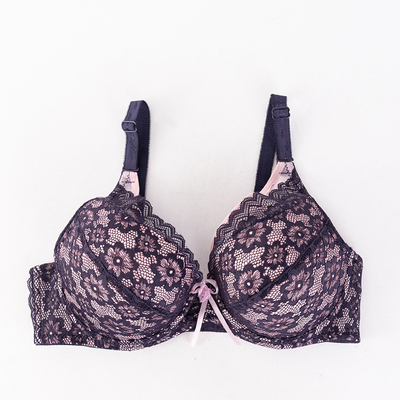 Sutien din dantela mov si roz - Lenjerie intima