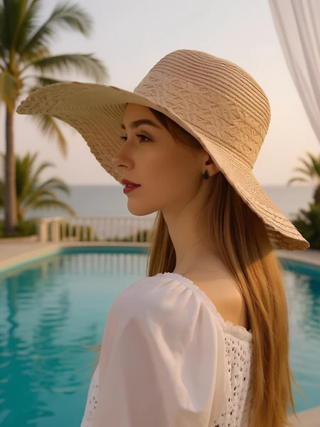 Royalfashion Pălărie de paie pentru femei Elorine