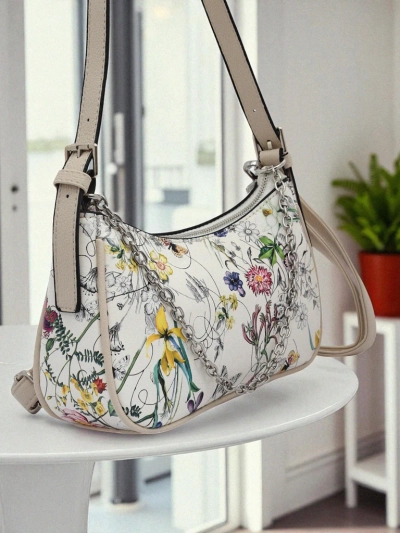Royalfashion Geantă mică de damă, realizată din piele ecologică, cu model floral Lily Bloom