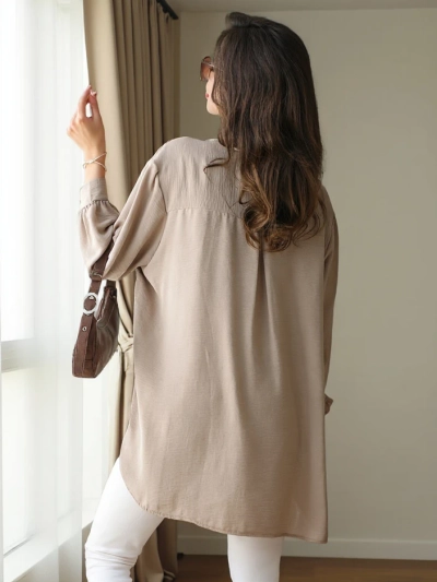 Royalfashion Cămașă Oversize Lungă pentru Femei