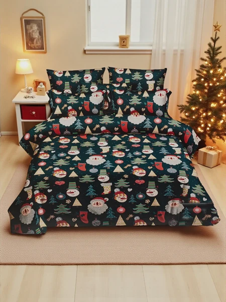 Royalfashion Lenjerie de pat de Crăciun 160x200 set 3 PIESE