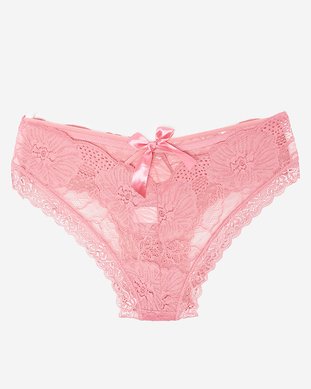 Chiloți de damă roz din dantelă - Lenjerie intimă