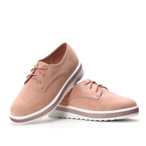 Devestva Pink Lace-up Creepers - Încălțăminte