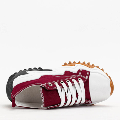 Pantofi sport de dama visiniu a'la adidasi Wenova - Incaltaminte