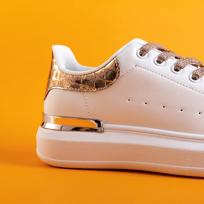 Încălțăminte sport dama Pamelia albă și aurie - Îmbrăcăminte