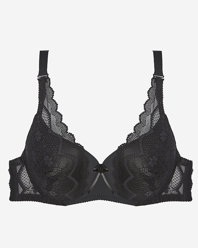 Sutien negru din dantelă pentru femei- Lenjerie