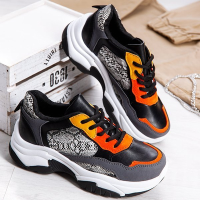 Czarne buty ugly shoes ze wstawkami Nikaragua - Obuwie