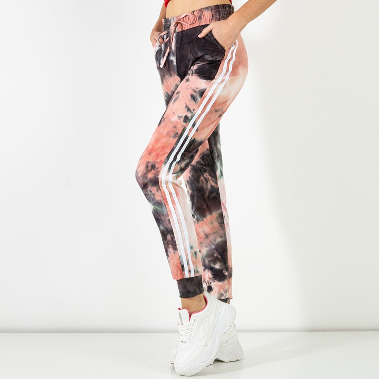 Pantaloni de trening roz cu dungi - Îmbrăcăminte