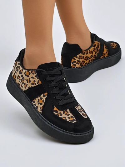 Royalfashion Pantofi sport pentru femei cu imprimeu leopard Big Cat