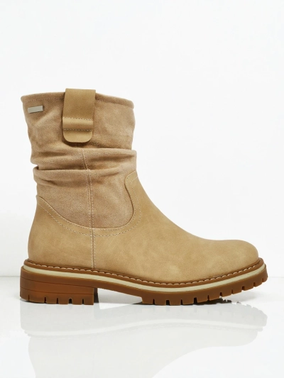 Botine înalte de damă din piele ecologică întoarsă Liora