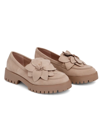 Mocăsini pentru femei Royalfashion din eco suede cu floarea Floverse