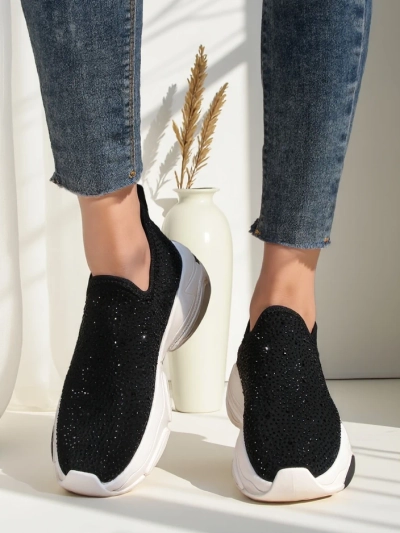 Tenisi slip-on pentru femei Royalfashion cu strasuri Elavises