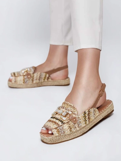 Royalfashion Espadrile de damă cu vârful deschis