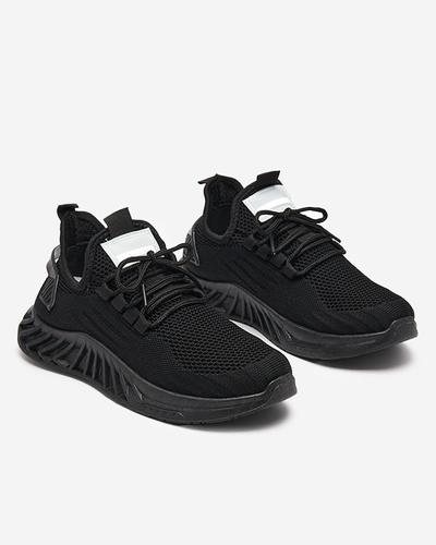 Royalfashion Pantofi sport de damă din material textil de culoare neagră Ltoti