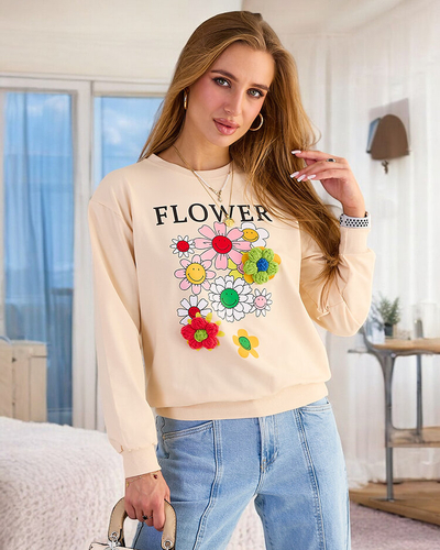Royalfashion Hanorac cu imprimeu subțire din bumbac pentru femei