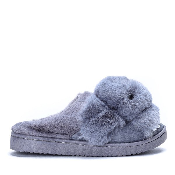 Szare kapcie Minny - Obuwie