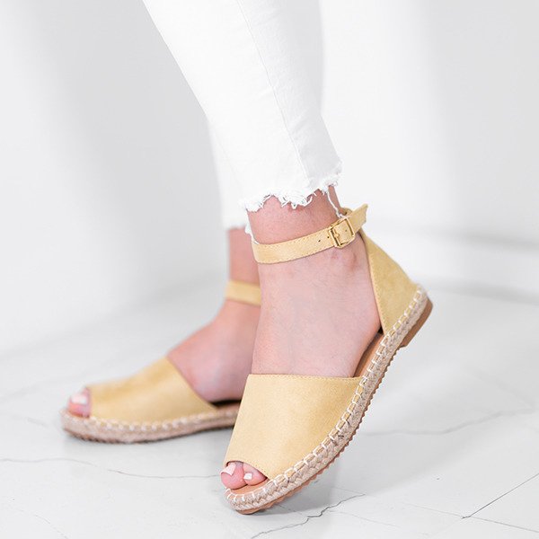 OUTLET Espadrile galbene cu croiala Royal - Pantofi