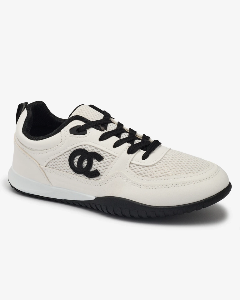 Pantofi sport de damă albi și negri Bofiale- Footwear