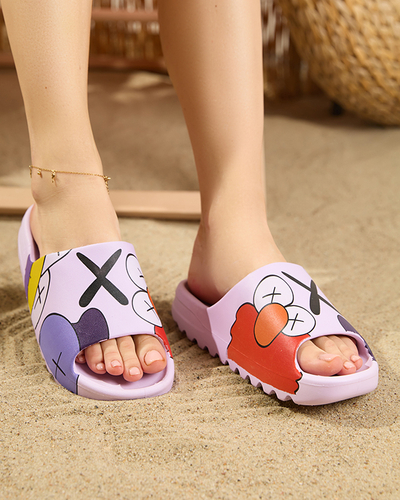 OUTLET Papuci de dama violet Elmino - Incaltaminte