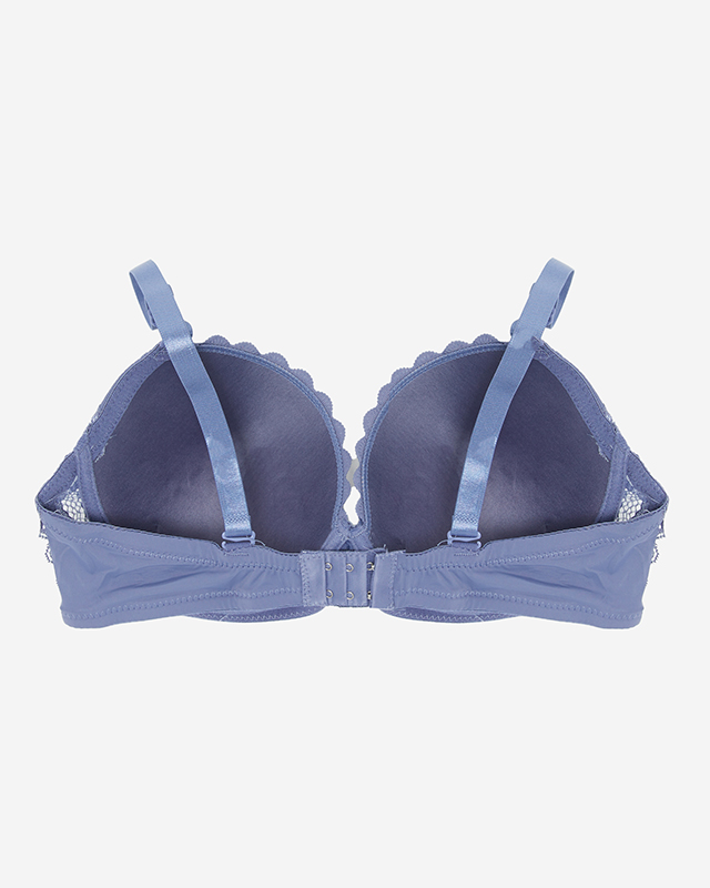 Sutien căptușit mov cu dantelă - Lenjerie intimă