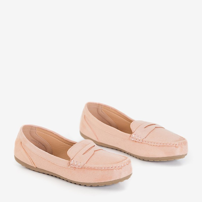 Mocasini pentru femei Selbika roz deschis - pantofi