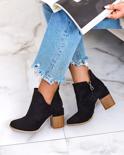 Royalfashion Cizme stiletto Ricteas negre pentru femei