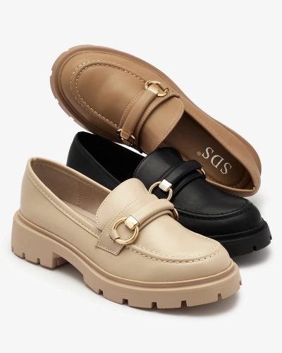 Royalfashion Mocasini pentru femei în maro deschis Desise