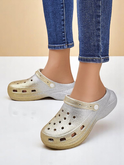 Sandale de vară din cauciuc pentru femei Royalfashion cu decupaje Dellosa