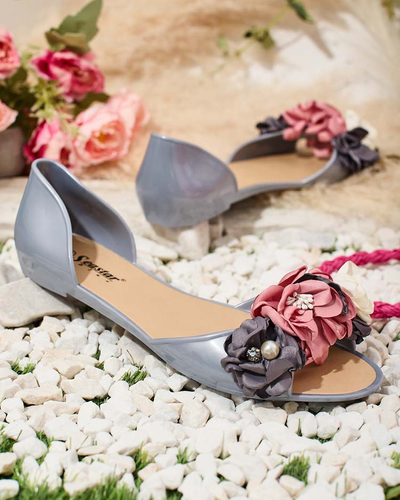 Royalfashion Balerini din cauciuc cu floare Koddies